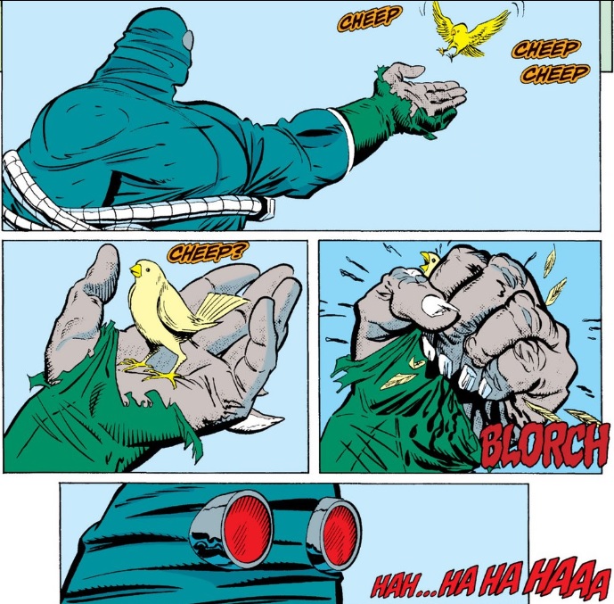 Awww...  Look at that.  He likes birds - OH MY GOD!!!